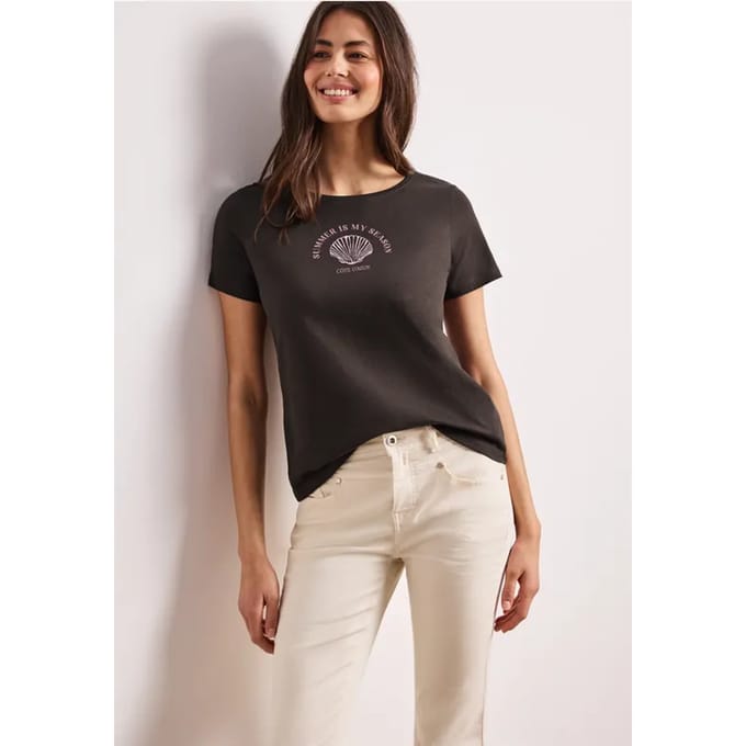 Shirt met schelpenprint