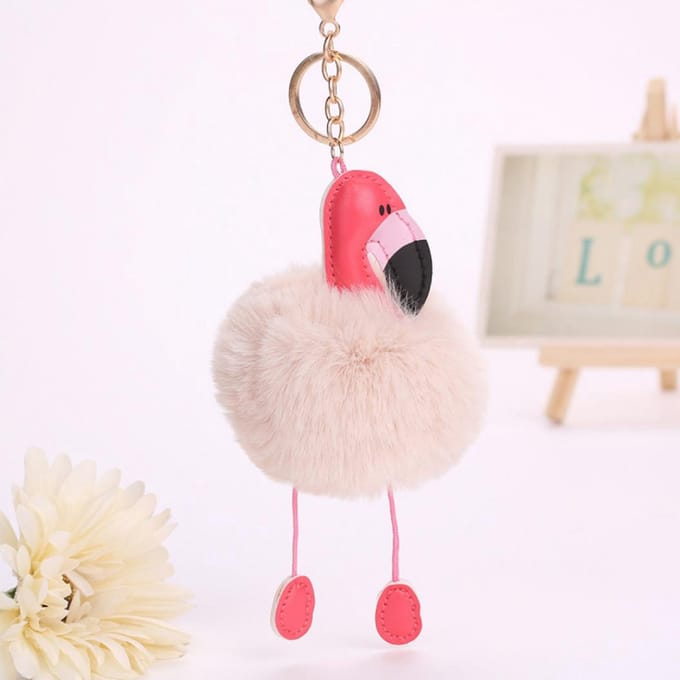 Pluche Flamingo Hanger Sleutelhanger Sluiting Sleutelhanger Sleutelhanger Handtas Auto Decoratie rozerode kleur