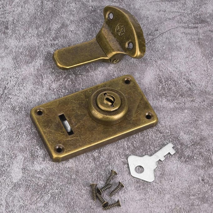 2 stuks Houten Kist Overvalgesp Antiek Beslag Sluiting Fitting Meubelaccessoires