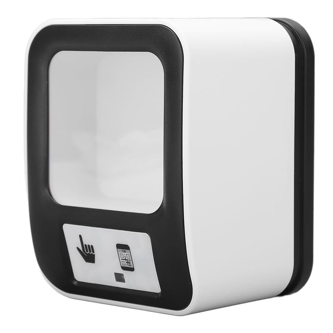 Desktop Barcode Scanner USB Omnidirectionele Handsfree Barcode Lezer voor Mobiele Betaling white