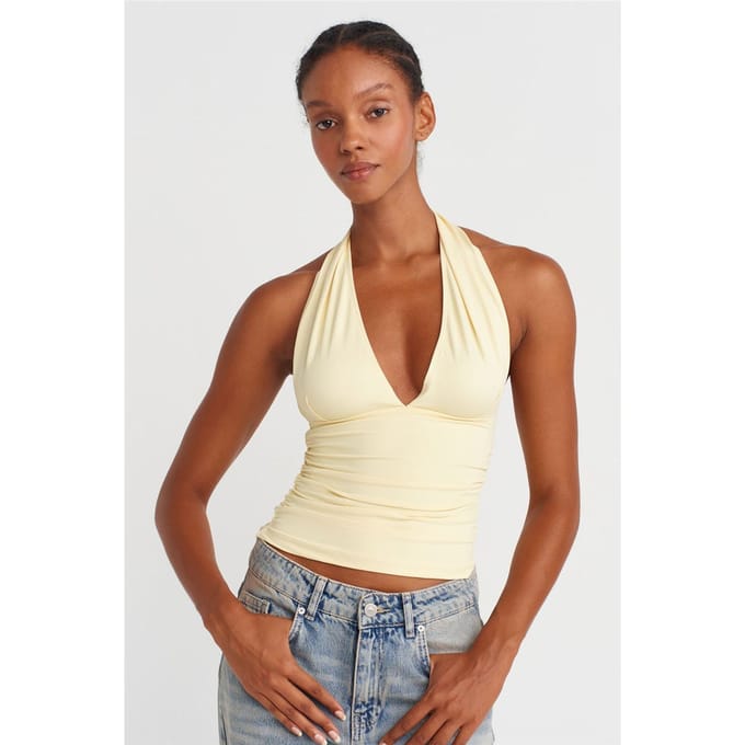 Slim-fit Halterneck Blouse