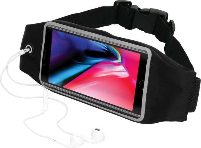 Mobiparts Comfort Fit Sport Belt geschikt voor Apple iPhone 7 Plus Apple iPhone 8 Plus - Zwart