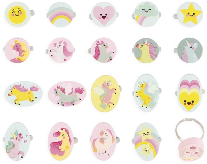 Janod - Unicorn - Set van eenhoornringen - 20 Stuks