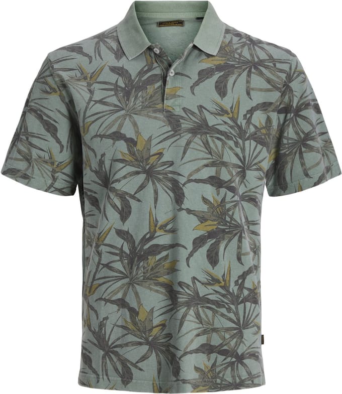 regular fit poloshirt met florale all-over print model 'Hawaii'