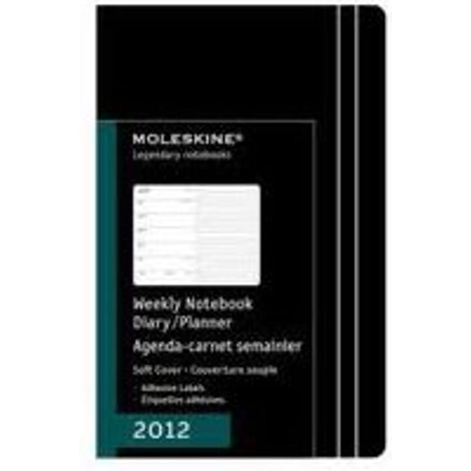 Moleskine weekagenda 2012 large softcover zwart