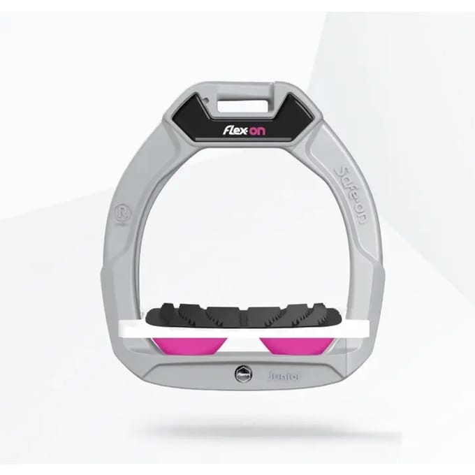 Veiligheidseisen voor rijden Gevuld Grip Aluminium/Wit/Roze kind Flex-On Safe-On