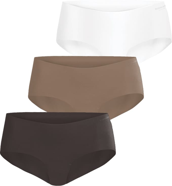 Björn Borg dames Invisible Hipster - heupslip (3-pack) - wit - bruin - bruin