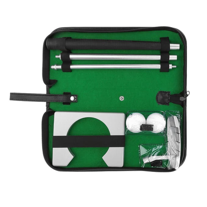 Indoor Golf Putting Cup Oefen Training Clubs Putter Kit Set met Ballen & Tas black