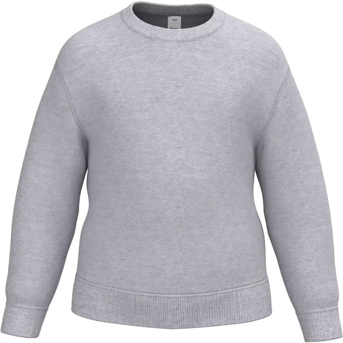 iDeal Basic Brand Kinder sweater met ronde hals IB401 - Ideal Oxford Grey - 10/12 ans