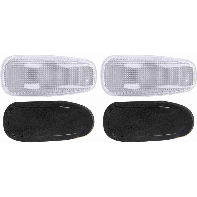 2PCS Lentille de Clignotant Latéral avec Joints Remplacement pour DODGE SPRINTER 2500 3500 2003‑2006Blanc blanc