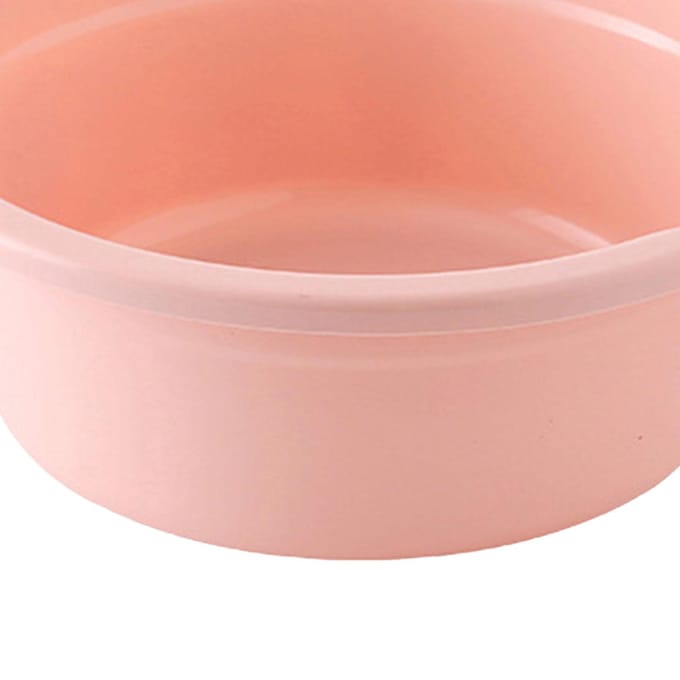 Kunststof wasbak, multifunctioneel, licht gezicht, baby, volwassen voetwasbak, bad met dubbele handgrepen voor Large?Peach Pink brown