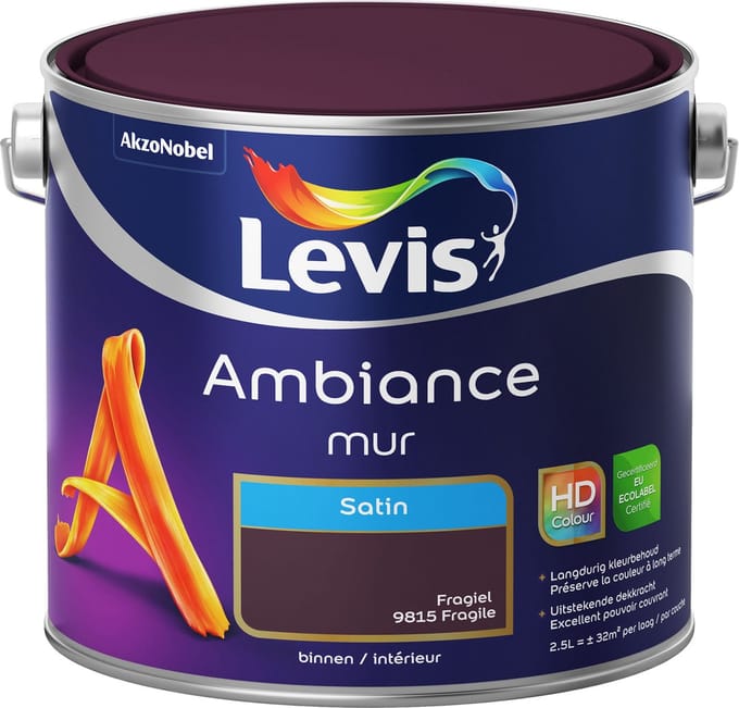 Levis - Ambiance Mur Satin - Fragiel - 2,5 L