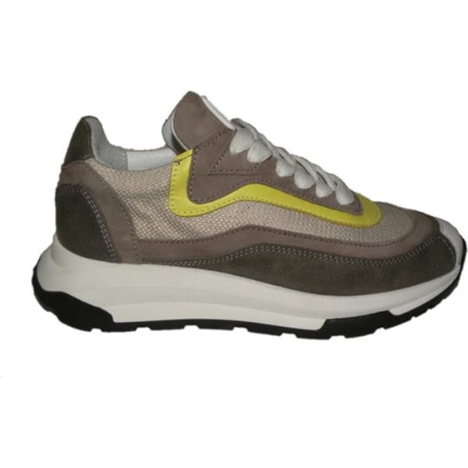 Jochie & Freaks Otis Lage sneakers - Leren Sneaker - Jongens - Grijs - Maat 36