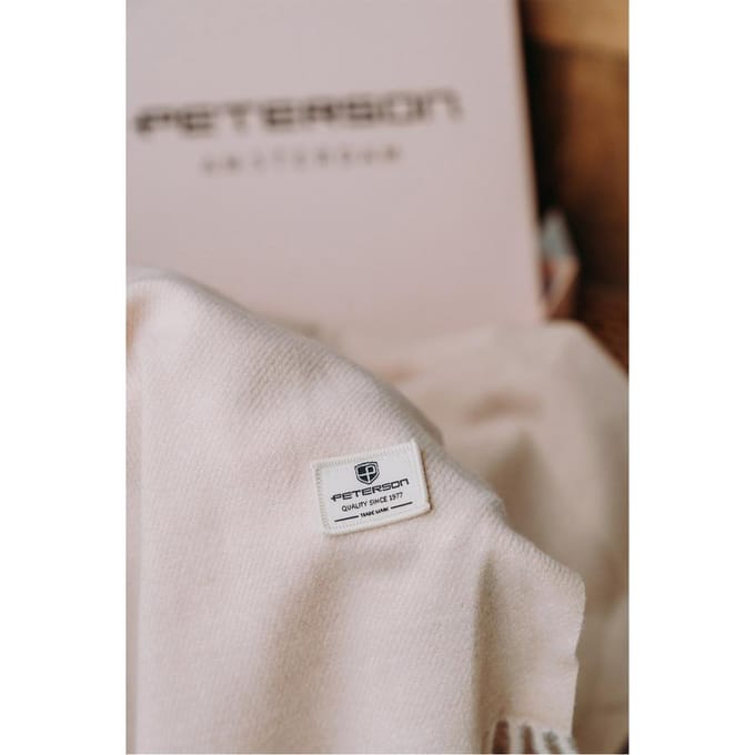 Peterson - Elegante Sjaal met Franjes - Beige - Polyester - Viscose