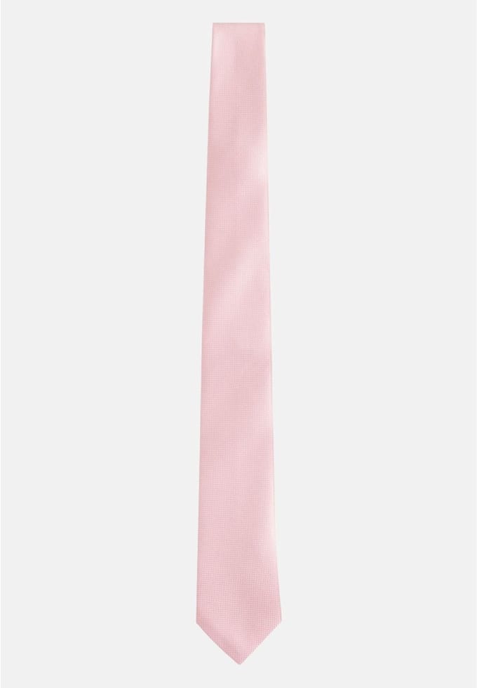 Next - Heren - Smalle stropdas met textuur - Roze