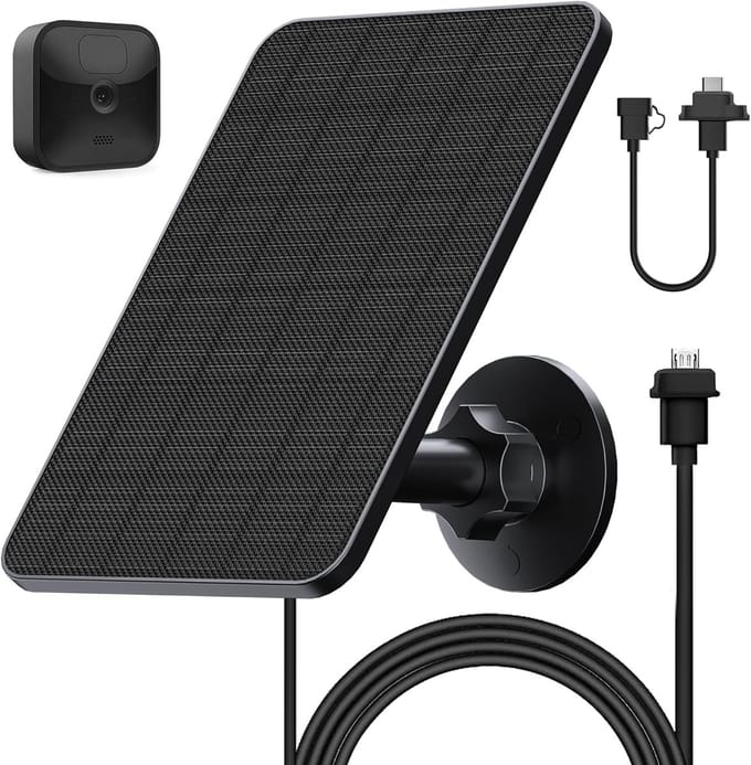 Zonnepaneel voor Buitencamera 4W - IP66 Waterdicht en Weerbestendig