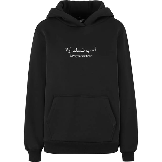 Dames Hoodie Miss Tee Love Yourself First EMB Regular fit