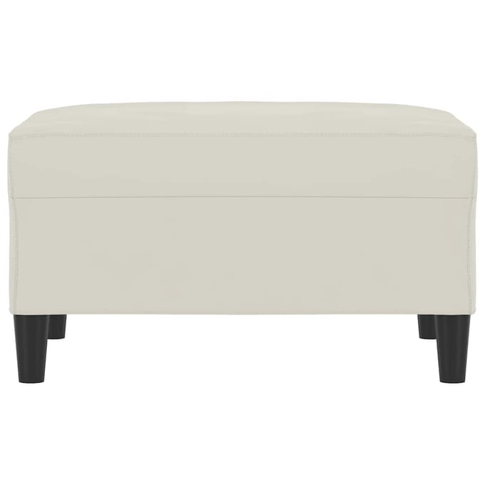 vidaXL - Voetenbank - 70x55x41 - cm - fluweel - crèmekleurig