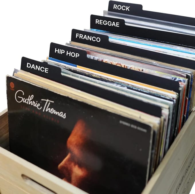 Rubrieksbladen Vinyl LP's 30,5 cm Zwart - Scheidingskaarten voor Platenkast