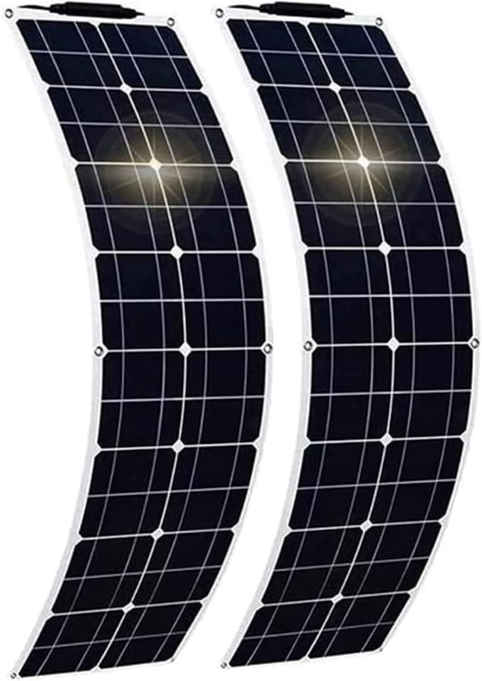 Flexibele Zonnepaneelkit 500W ETFE - 2x 250W Monokristallijn 12V/24V voor Camper, Caravan, Boot