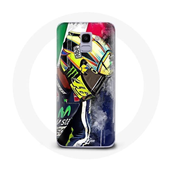 Coque pour Samsung Galaxy A6 2018 Valentino Rossi Pilote de vitesse champion