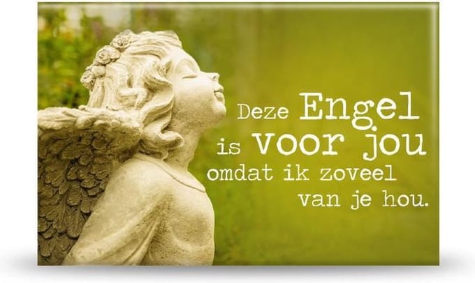 Magneet - Engel voor jou - 8 cm