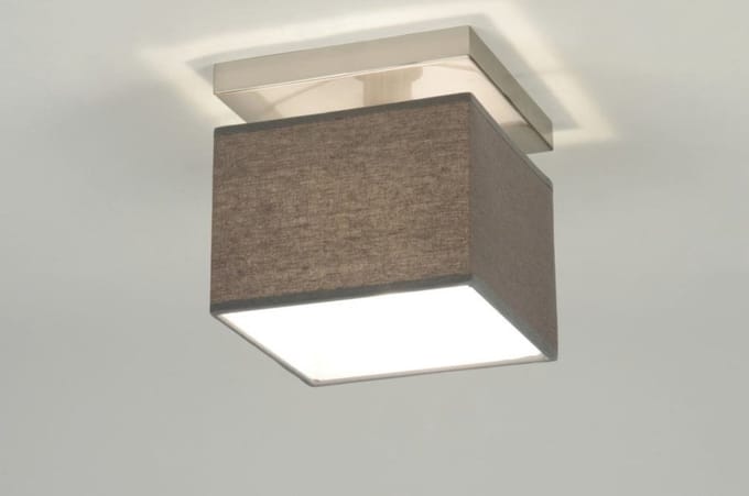 Lumidora Plafondlamp 71821 - Plafonniere - ADELAIDE - E14 - Grijs - Textiel