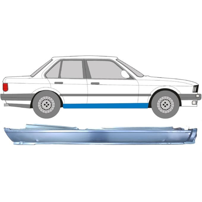 Volledige dorpel voor BMW 3 E30 1982-1994 / Rechts