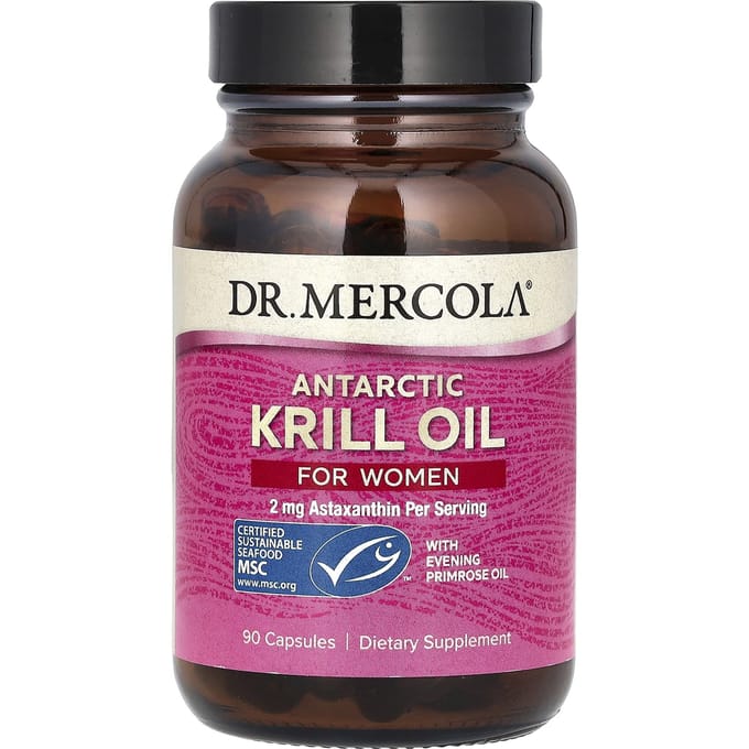 Dr. Mercola, Huile de krill antarctique pour femmes, 90 capsules