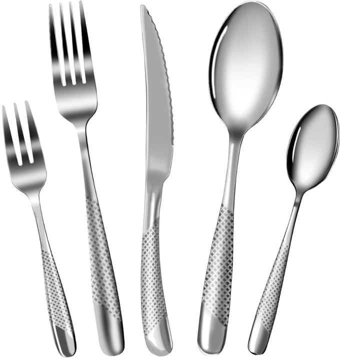 MRKK® Bestekset 8 Persoons - Servies - Serviesset 6 - Zilver