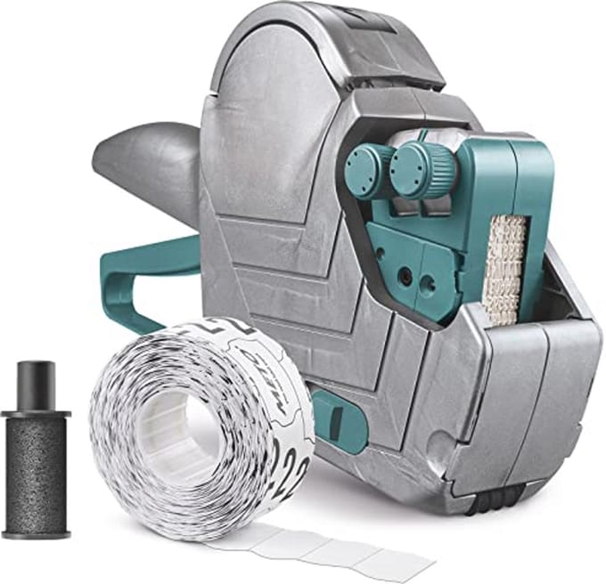 Ergonomische 2-regelige prijstang set voor 22x16 mm etiketten