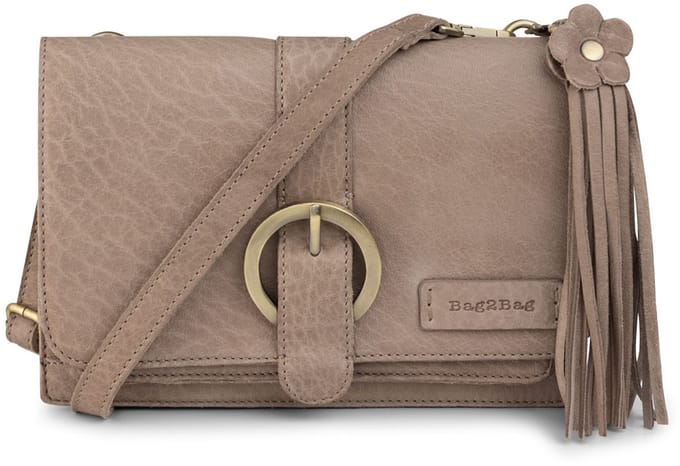 Bag2Bag Schoudertas Piro Porto Grijs/Taupe