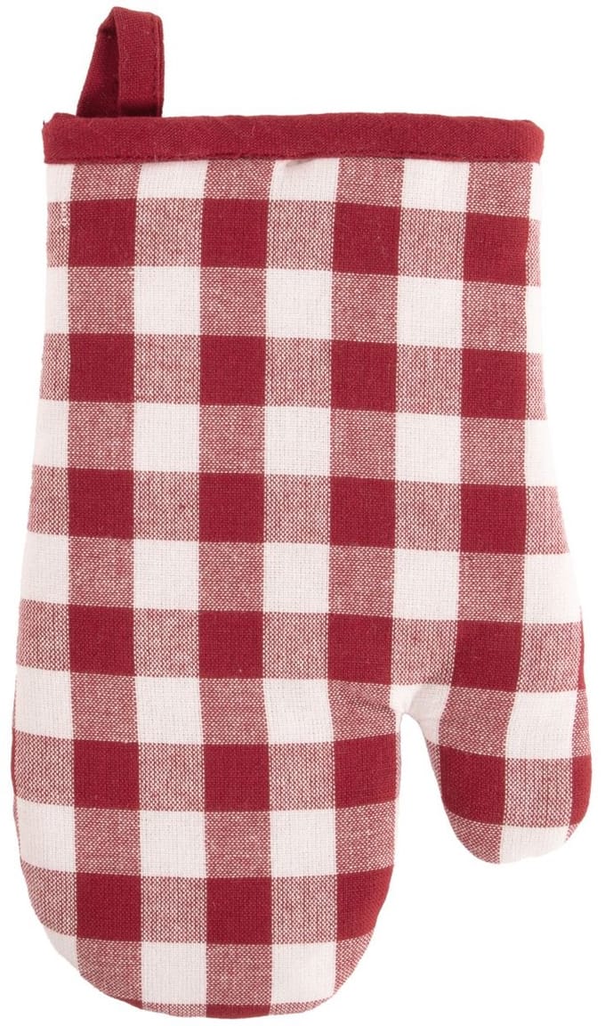 Tiseco Gingham Ovenwant - 28 x 18cm - Rood