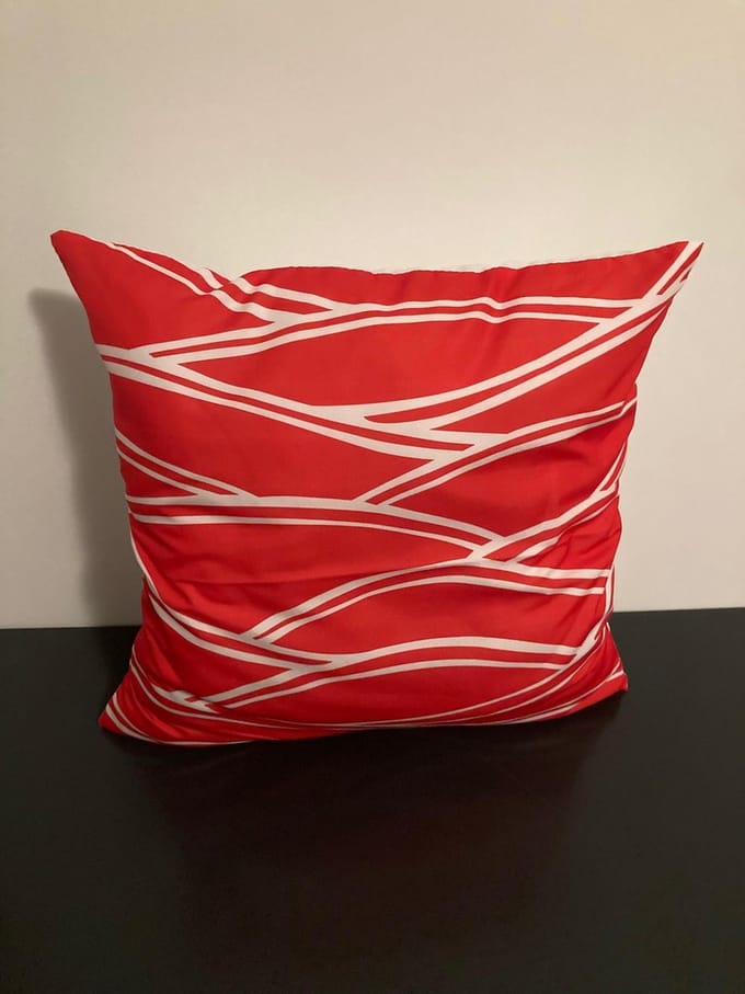 Nordic Geometry Collection Kussenhoes – Red Edition - 45x45 cm