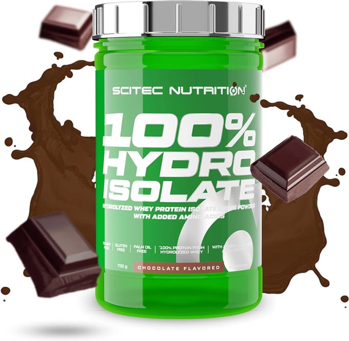 Scitec Nutrition® - 100% Hydro Isolate (700 gram - Chocolate) - Chocolade - 30 eiwitshakes - proteine poeder - protein powder - eiwitpoeder - eiwit - eiwitshakes - proteine shake