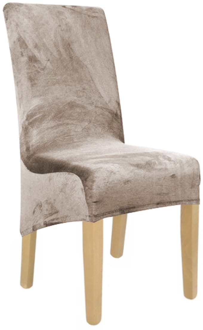 Ubieramy-meble - XL Stoelhoes - Chique Beige - Elastisch Velours
