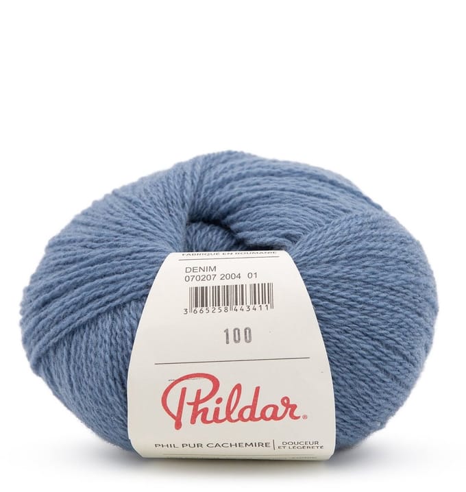Phildar - Pur Cachemire - Ultrazachte Premium Garen - 100% Kasjmier - Kleur : Denim