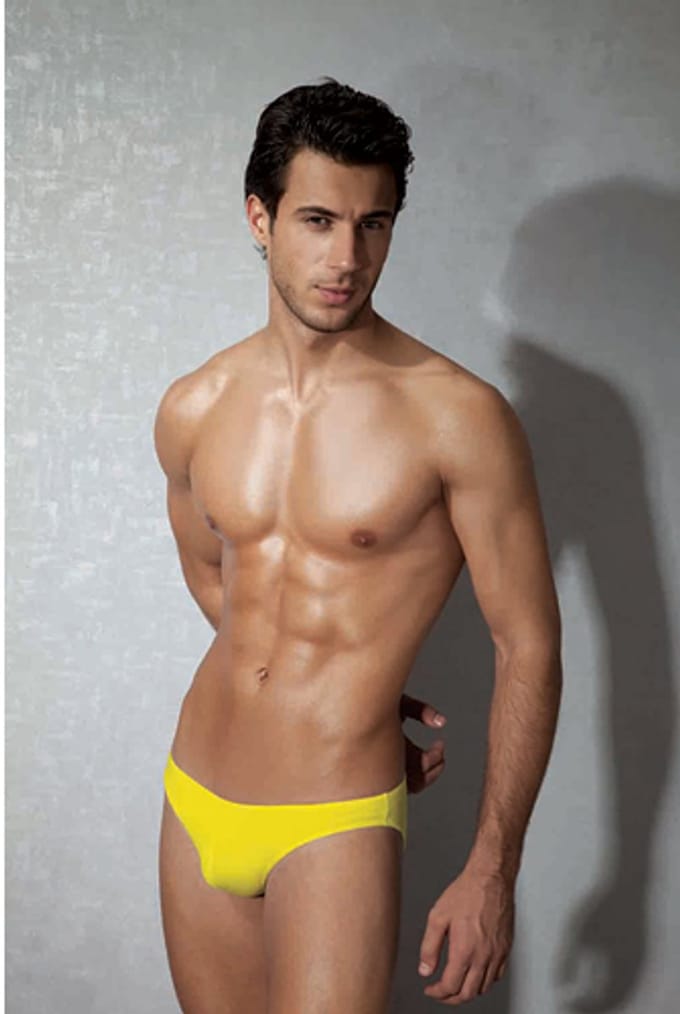 Gele heren slip