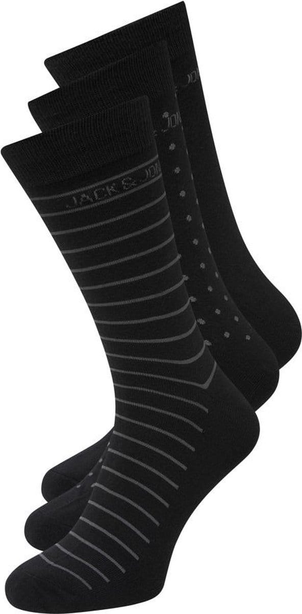 Jack&Jones Heren Jacarbo Organic Sokken Giftbox 3-Pack Black