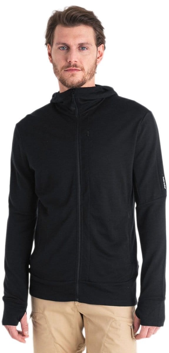 Icebreaker Merino 260 Quantum Iv Sweatshirt Met Rits Zwart M Man