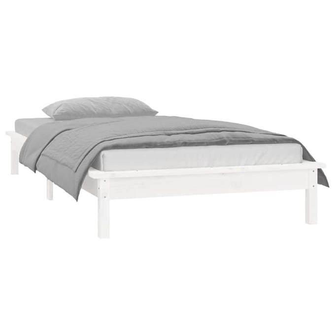 vidaXL - Bedframe - LED - massief - hout - 90x200 - cm