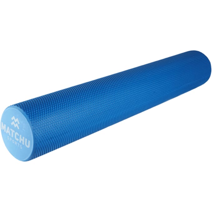 Matchu Sports - Foamroller 90 cm - Medium Hardheid - EVA Foam - Massageroller - Fitness - Yoga - Pilates - Mobiliteit - Blauw
