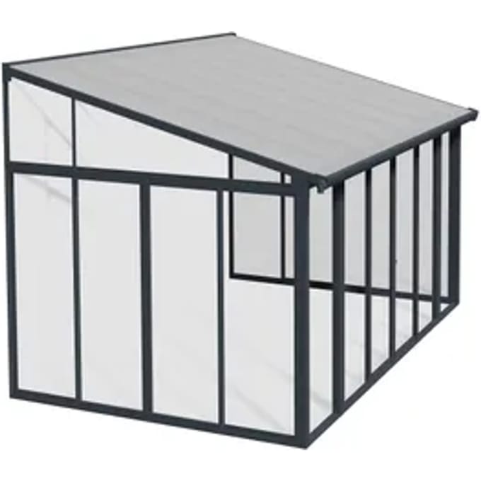 Palram - Canopia Serre, Veranda En Solarium Sanremo - Helder - Donkergrijs - 425x294cm