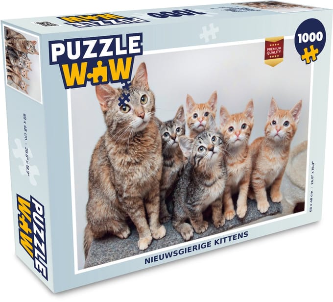 Puzzel Kat - Kittens - Vacht - Legpuzzel - Puzzel 1000 stukjes volwassenen