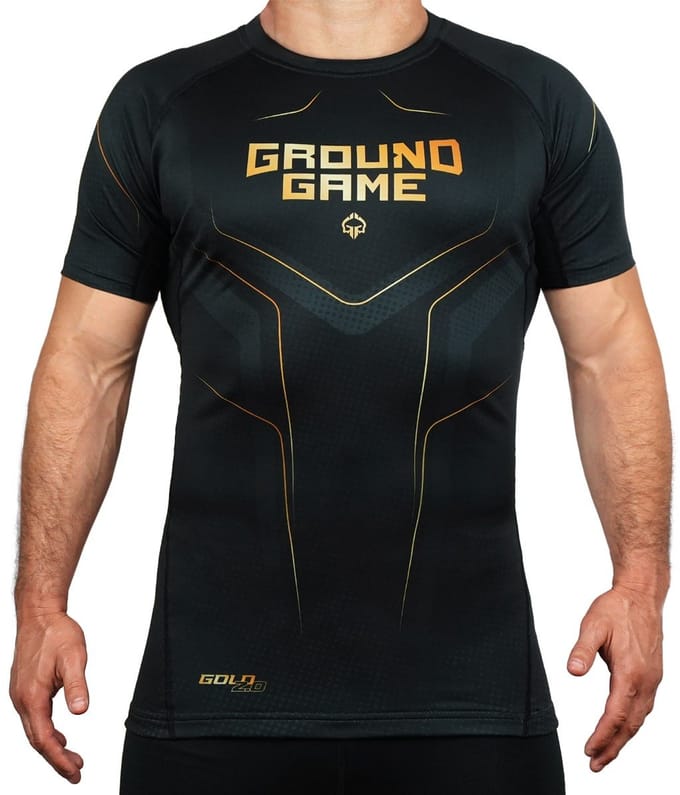 Ground Game Gold 2.0 - Rashguard - Korte Mouw - Thermoflex - Micromesh