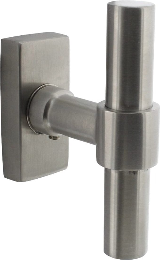 Intersteel Raamkruk T-vorm Recht rvs geborsteld