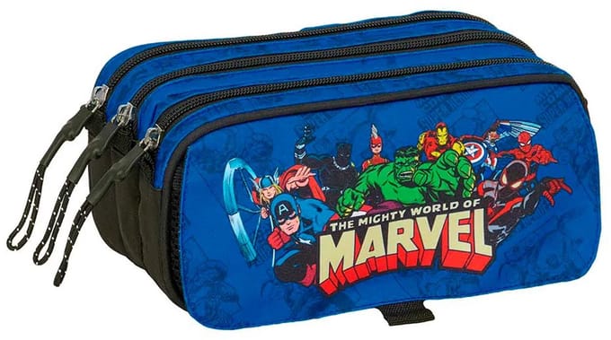 Safta Avengers 21.5x10x8 Cm Triple Etui Blauw Man