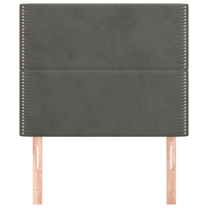 vidaXL - Hoofdbord - donkergrijs - 80x5x118/128 - cm - Fluweel