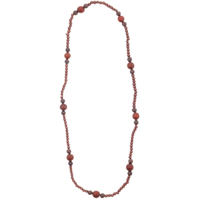 Behave – Ketting – Hout – Boho stijl – Roodbruin – 88 cm