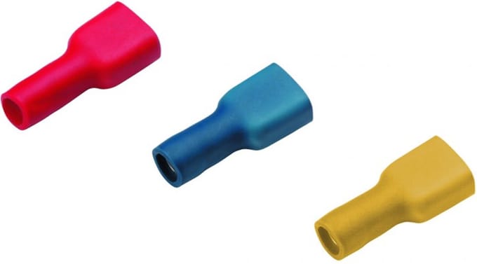 Cimco volledig geïsoleerde vlakstekerhuls 2,8x0,8mm voor 0,5-1mm² - rood per 100 stuks (180243)